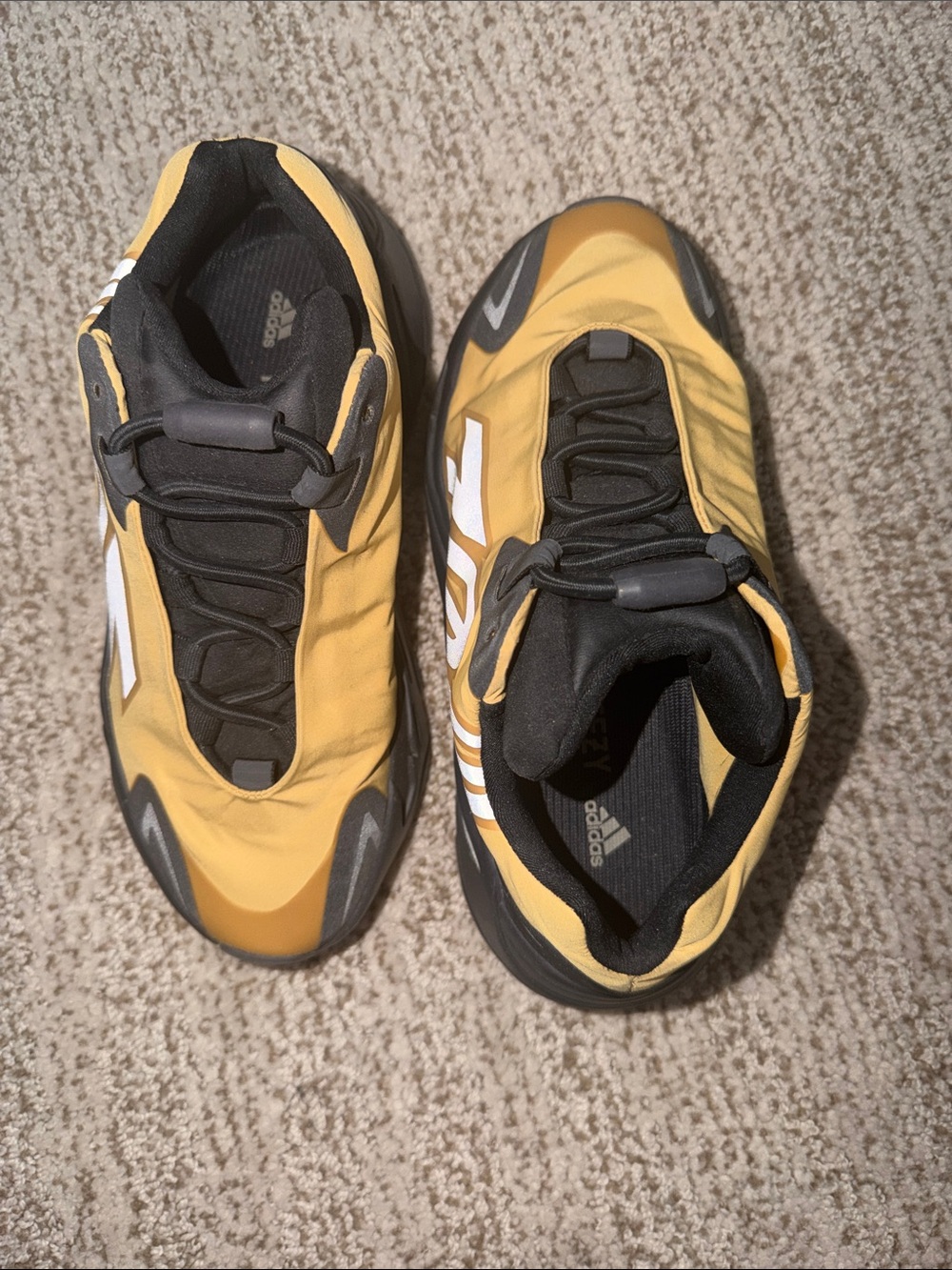 Yeezy Yellow and Black Low-Top Sneakers